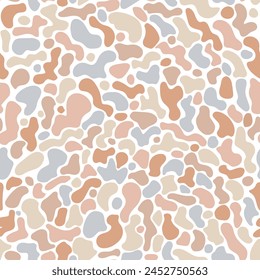 Formas naturales sin patrón. Fondo abstracto de mosaico de piedra. Ilustración dibujada a mano simple. Colores pastel orgánicos. Patrón para cubierta, Fondo de pantalla, embalaje, tela