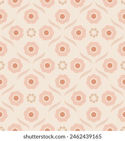 Natural shapes and simplicity for various decorative purposes and embellishments with a muted, toned-down color palette of warm, earthy neutrals seamless surface pattern for textile, packaging, web.