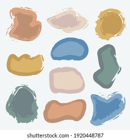Natural Shapes Vector, Freestyle Shapes Vector, Pastel Abstract Vector