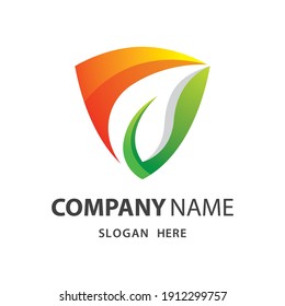 Natural shield logo images illustration design
