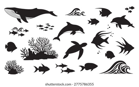 the natural shilouette  vector design