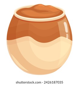 Natural shop drink icon cartoon vector. Ice milk dessert. Cocoa caffe