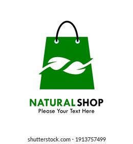 Natural shop logo template illustration