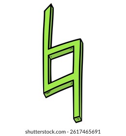 natural sign in music illustration hand drawn isolated vector