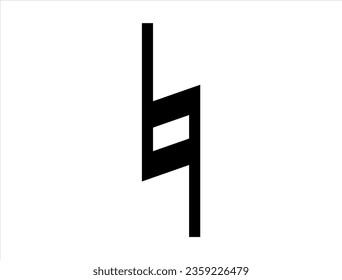Natural sign note silhouette vector art white background
