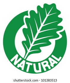 natural sign (oak leaf symbol)