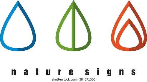 Natural sign a set volume