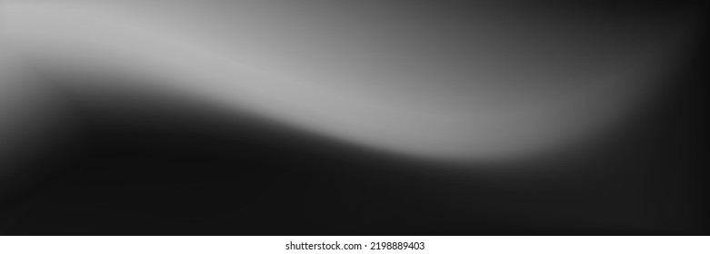Fondo Desenfocado De Plata Natural. Malla de gradiente ondulada monocromática de aluminio. Ilustración de superficie lisa en agua. Malla de gradiente ondulado metálico. Fondo de líneas horizontales en blanco y negro.