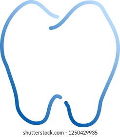 Natural Simple Line drawing of tooth
