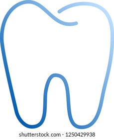 Natural Simple Line drawing of tooth