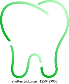 Natural Simple Line drawing of tooth