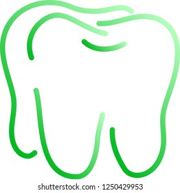 Natural Simple Line drawing of tooth