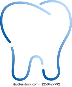Natural Simple Line drawing of tooth