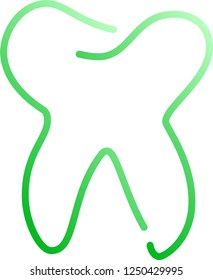 Natural Simple Line drawing of tooth