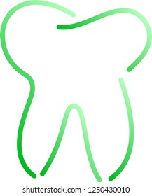Natural Simple Line drawing of tooth