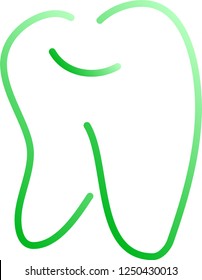 Natural Simple Line drawing of tooth