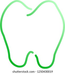 Natural Simple Line drawing of tooth