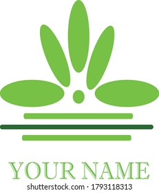 
natural and simple logo in light green color, suitable for modern brands and businesses.