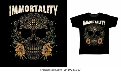 Natural Skeleton tshirt art fashion designs.