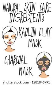 Natural skin care ingredients for face mask