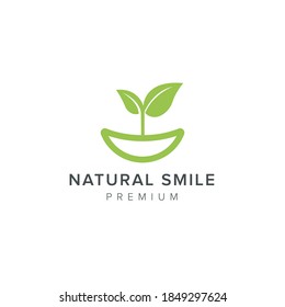 Natural Smile Logo Vector Icon