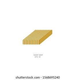 natural soap bar minimal icon logo design concept. Vector illustration isolated on white background