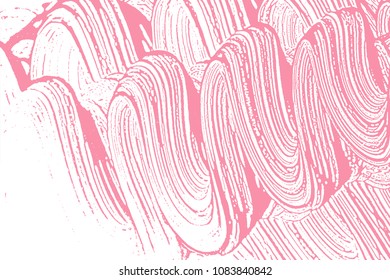 Natural soap texture. Admirable bright pink foam trace background. Artistic amazing soap suds. Cleanliness, cleanness, purity concept. Vector illustration.