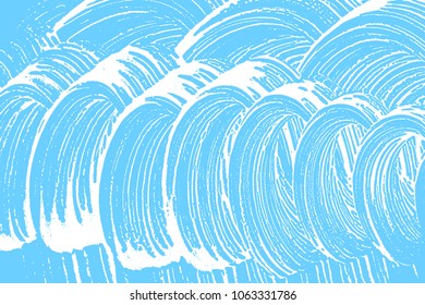Natural soap texture. Admirable light blue foam trace background. Artistic ecstatic soap suds. Cleanliness, cleanness, purity concept. Vector illustration.