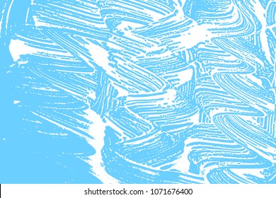 Natural soap texture. Admirable light blue foam trace background. Artistic bewitching soap suds. Cleanliness, cleanness, purity concept. Vector illustration.