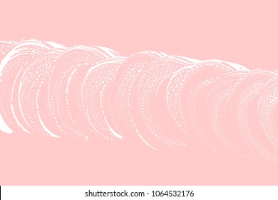 Natural soap texture. Admirable millenial pink foam trace background. Artistic precious soap suds. Cleanliness, cleanness, purity concept. Vector illustration.