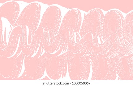 Natural soap texture. Admirable millenial pink foam trace background. Artistic uncommon soap suds. Cleanliness, cleanness, purity concept. Vector illustration.