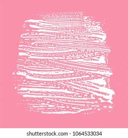 Natural soap texture. Alive bright pink foam trace background. Artistic glamorous soap suds. Cleanliness, cleanness, purity concept. Vector illustration.
