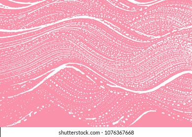 Natural soap texture. Alive bright pink foam trace background. Artistic posh soap suds. Cleanliness, cleanness, purity concept. Vector illustration.