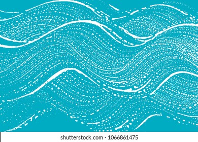 Natural soap texture. Alive green blue foam trace background. Artistic original soap suds. Cleanliness, cleanness, purity concept. Vector illustration.