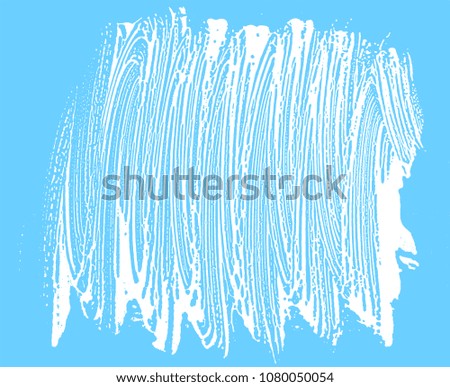 Natural soap texture. Alive light blue foam trace background. Artistic incredible soap suds. Cleanliness, cleanness, purity concept. Vector illustration.