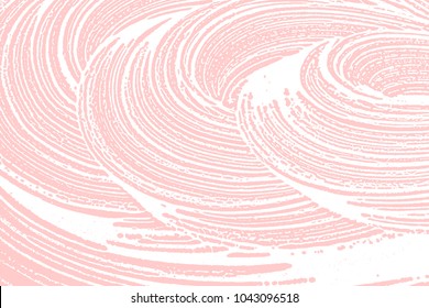 Natural soap texture. Alive millenial pink foam trace background. Artistic valuable soap suds. Cleanliness, cleanness, purity concept. Vector illustration.