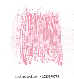 Natural soap texture. Alluring bright pink foam trace background. Artistic optimal soap suds. Cleanliness, cleanness, purity concept. Vector illustration.