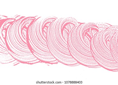 Natural soap texture. Amazing bright pink foam trace background. Artistic lovely soap suds. Cleanliness, cleanness, purity concept. Vector illustration.