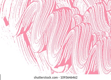 Natural soap texture. Amusing bright pink foam trace background. Artistic divine soap suds. Cleanliness, cleanness, purity concept. Vector illustration.