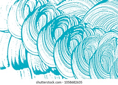 Natural soap texture. Amusing green blue foam trace background. Artistic great soap suds. Cleanliness, cleanness, purity concept. Vector illustration.