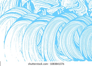 Natural soap texture. Amusing light blue foam trace background. Artistic fascinating soap suds. Cleanliness, cleanness, purity concept. Vector illustration.