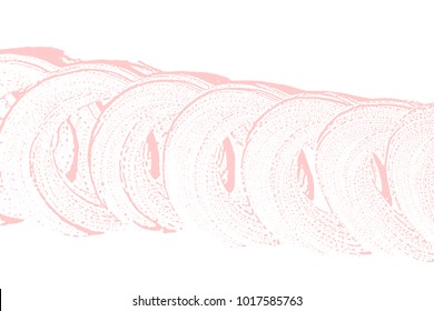 Natural soap texture. Amusing millenial pink foam trace background. Artistic worthy soap suds. Cleanliness, cleanness, purity concept. Vector illustration.