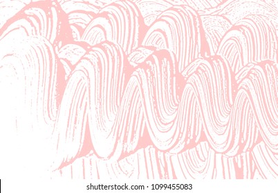 Natural soap texture. Amusing millenial pink foam trace background. Artistic captivating soap suds. Clean lines, cleanness, purity concept. Vector illustration.