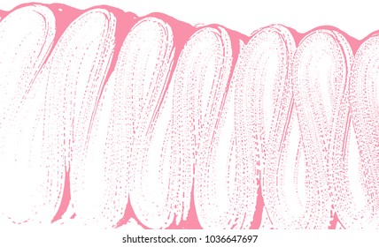 Natural soap texture. Appealing bright pink foam trace background. Artistic astonishing soap suds. Cleanliness, cleanness, purity concept. Vector illustration.