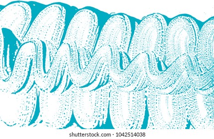 Natural soap texture. Appealing green blue foam trace background. Artistic beautiful soap suds. Cleanliness, cleanness, purity concept. Vector illustration.