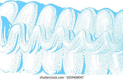 Natural soap texture. Appealing light blue foam trace background. Artistic bewitching soap suds. Cleanliness, cleanness, purity concept. Vector illustration.