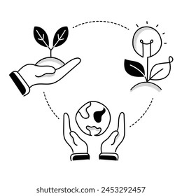 Natural Solutions Advocate. Nature Based Solutions Icon. Embrace nature based solutions with the icon, symbolizing innovative approaches rooted in natural processes for sustainable problem solving.