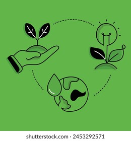 Natural Solutions Advocate. Nature Based Solutions Icon. Embrace nature based solutions with the icon, symbolizing innovative approaches rooted in natural processes for sustainable problem solving.