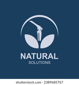 Plantilla De Diseño De Logotipos De Soluciones Naturales Para La Salud. Plantilla de diseño del logotipo óseo de mantenimiento. Diseño del logotipo óseo.	