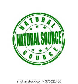 Natural source vector illustration stamp